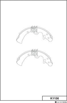 MK Kashiyama K1156 - Комплект спирачна челюст vvparts.bg