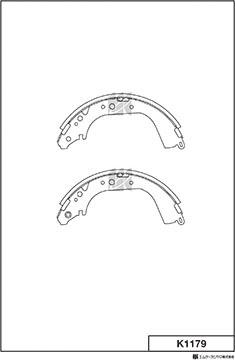 MK Kashiyama K1179 - Комплект спирачна челюст vvparts.bg