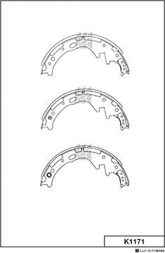 MK Kashiyama K1171 - Комплект спирачна челюст vvparts.bg