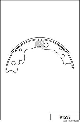 MK Kashiyama K1299 - Комплект спирачна челюст vvparts.bg