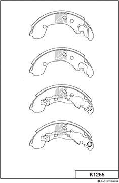 MK Kashiyama K1255 - Комплект спирачна челюст vvparts.bg