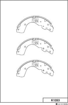 MK Kashiyama K1283 - Комплект спирачна челюст vvparts.bg