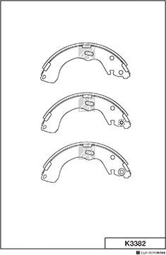 MK Kashiyama K3382 - Комплект спирачна челюст vvparts.bg