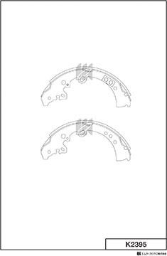 MK Kashiyama K2395 - Комплект спирачна челюст vvparts.bg