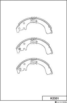 MK Kashiyama K2351 - Комплект спирачна челюст vvparts.bg