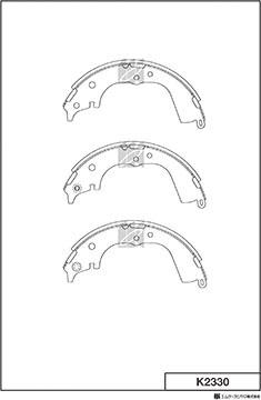 MK Kashiyama K2330 - Комплект спирачна челюст vvparts.bg