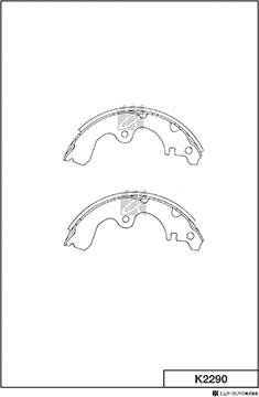 MK Kashiyama K2290 - Комплект спирачна челюст vvparts.bg