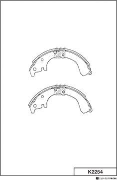 MK Kashiyama K2254 - Комплект спирачна челюст vvparts.bg