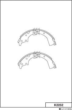 MK Kashiyama K2252 - Комплект спирачна челюст vvparts.bg