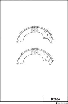 MK Kashiyama K2284 - Комплект спирачна челюст vvparts.bg