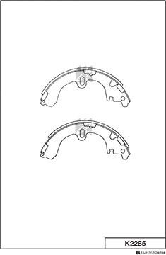 MK Kashiyama K2285 - Комплект спирачна челюст vvparts.bg