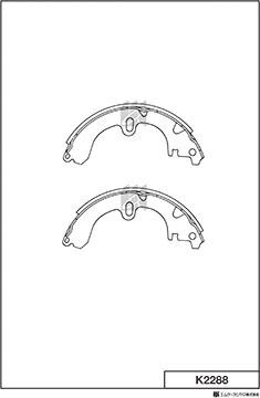 MK Kashiyama K2288 - Комплект спирачна челюст vvparts.bg