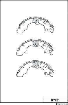 MK Kashiyama K7731 - Комплект спирачна челюст vvparts.bg