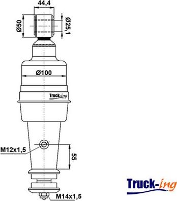 Montcada 0194045 - Демпер (успокоител), окачване на шофьорската кабина vvparts.bg