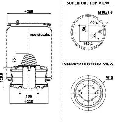 Montcada 0163955 - Капачка, резервоар за охладителна течност vvparts.bg