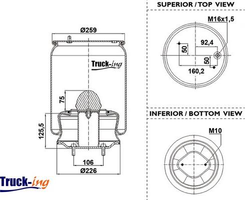 Montcada 0293955 - Маншон, въздушно окачване vvparts.bg