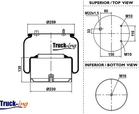 Montcada 0293980 - Маншон, въздушно окачване vvparts.bg