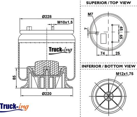 Montcada 0293592 - Маншон, въздушно окачване vvparts.bg