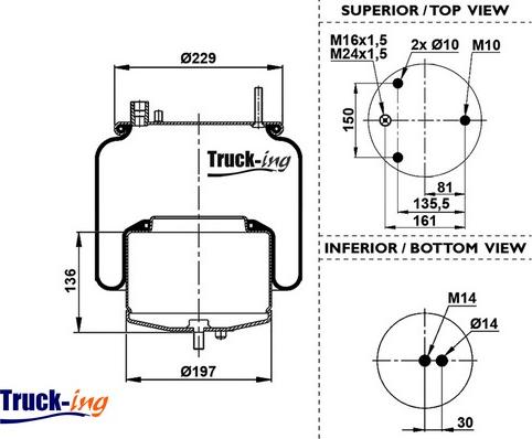 Montcada 0293562 - Маншон, въздушно окачване vvparts.bg