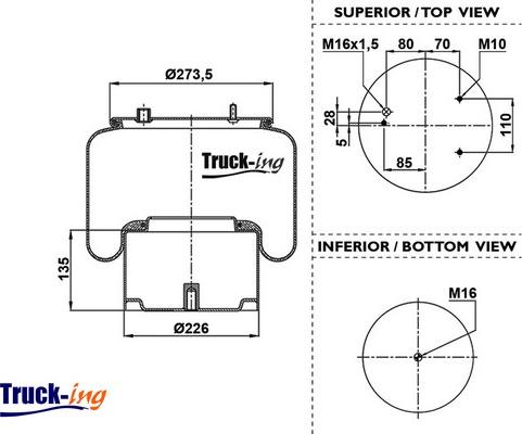 Montcada 0293210 - Маншон, въздушно окачване vvparts.bg