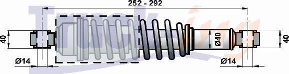 Montcada 205151 - Демпер (успокоител), окачване на шофьорската кабина vvparts.bg