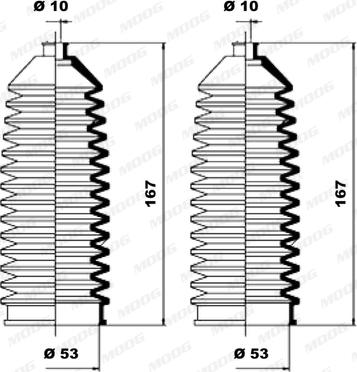 Moog K150067 - Комплект маншон, кормилно управление vvparts.bg