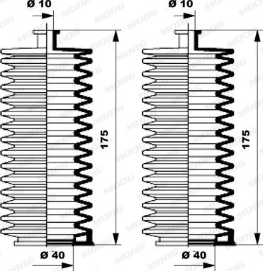 Moog K150005 - Комплект маншон, кормилно управление vvparts.bg