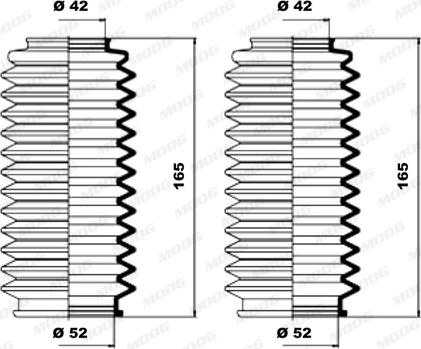 Moog K150002 - Комплект маншон, кормилно управление vvparts.bg