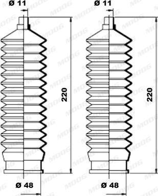 Moog K150015 - Комплект маншон, кормилно управление vvparts.bg