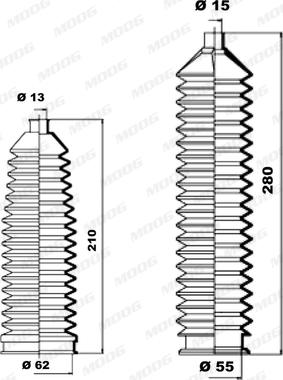 Moog K150088 - Комплект маншон, кормилно управление vvparts.bg