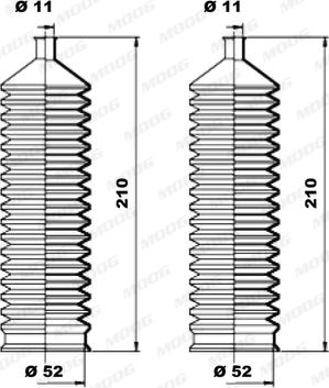 Moog K150028 - Комплект маншон, кормилно управление vvparts.bg