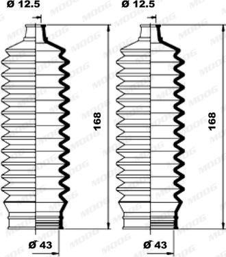 Moog K150145 - Комплект маншон, кормилно управление vvparts.bg