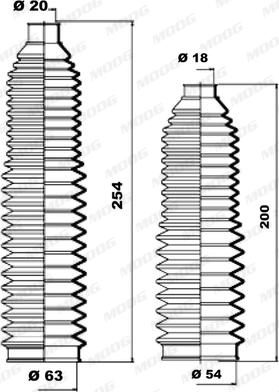 Moog K150139 - Комплект маншон, кормилно управление vvparts.bg