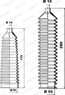 Moog K150174 - Комплект маншон, кормилно управление vvparts.bg