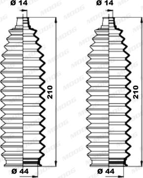 Moog K150207 - Комплект маншон, кормилно управление vvparts.bg