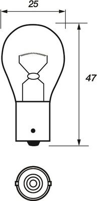Motaquip VBU241 - Крушка с нагреваема жичка, стоп светлини / габарити vvparts.bg