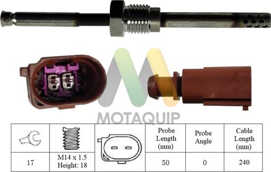 Motaquip LVET396 - Датчик, температура на изгорелите газове vvparts.bg