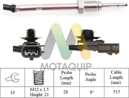 Motaquip LVET367 - Датчик, температура на изгорелите газове vvparts.bg