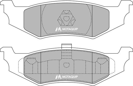 Motaquip LVXL990 - Комплект спирачно феродо, дискови спирачки vvparts.bg