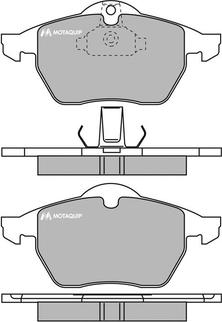 Motaquip LVXL987 - Комплект спирачно феродо, дискови спирачки vvparts.bg