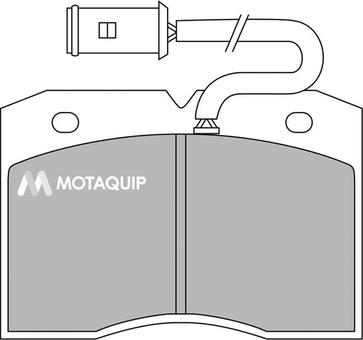 Motaquip LVXL416 - Комплект спирачно феродо, дискови спирачки vvparts.bg