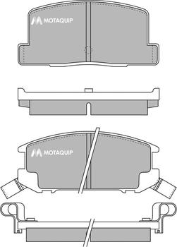 Motaquip LVXL431 - Комплект спирачно феродо, дискови спирачки vvparts.bg