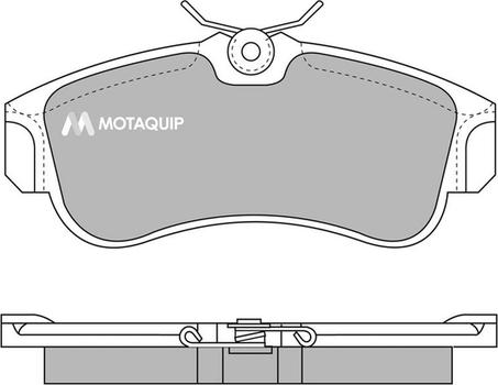 Motaquip LVXL597 - Комплект спирачно феродо, дискови спирачки vvparts.bg