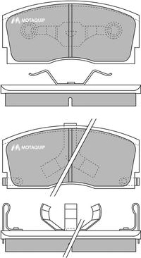 Motaquip LVXL542 - Комплект спирачно феродо, дискови спирачки vvparts.bg