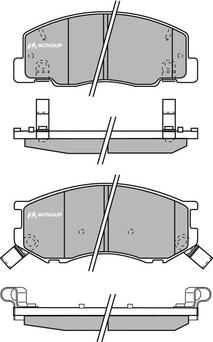 Motaquip LVXL569 - Комплект спирачно феродо, дискови спирачки vvparts.bg