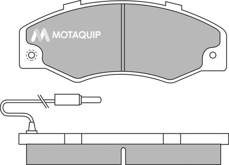 Motaquip LVXL509 - Комплект спирачно феродо, дискови спирачки vvparts.bg