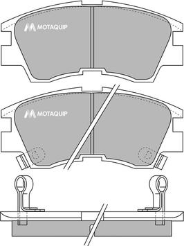 Motaquip LVXL588 - Комплект спирачно феродо, дискови спирачки vvparts.bg