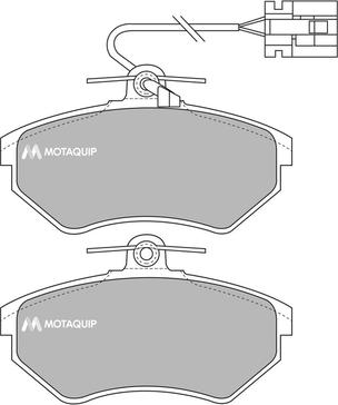 Motaquip LVXL538 - Комплект спирачно феродо, дискови спирачки vvparts.bg