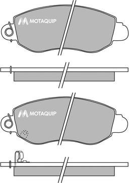 Motaquip LVXL644 - Комплект спирачно феродо, дискови спирачки vvparts.bg