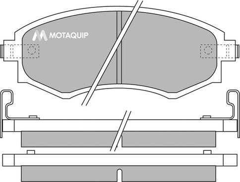 Motaquip LVXL645 - Комплект спирачно феродо, дискови спирачки vvparts.bg